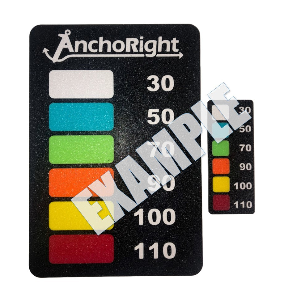 Custom Anchoright guide plates made for specific yachts